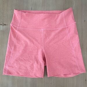 Outdoor Voices Pink Athletic Biker Shorts High-Waisted Moisture-Wicking